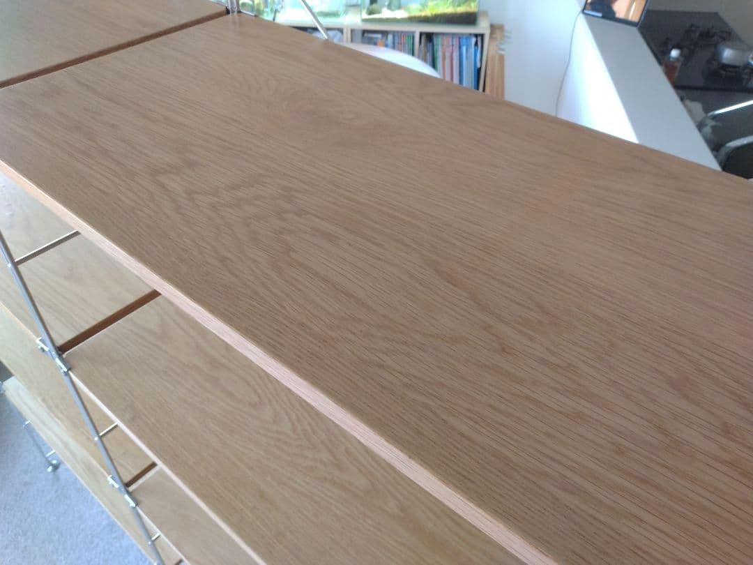 【訳あり良品】MUJI無印 ステンレスユニットシェルフ大ワイドオーク材4段連結