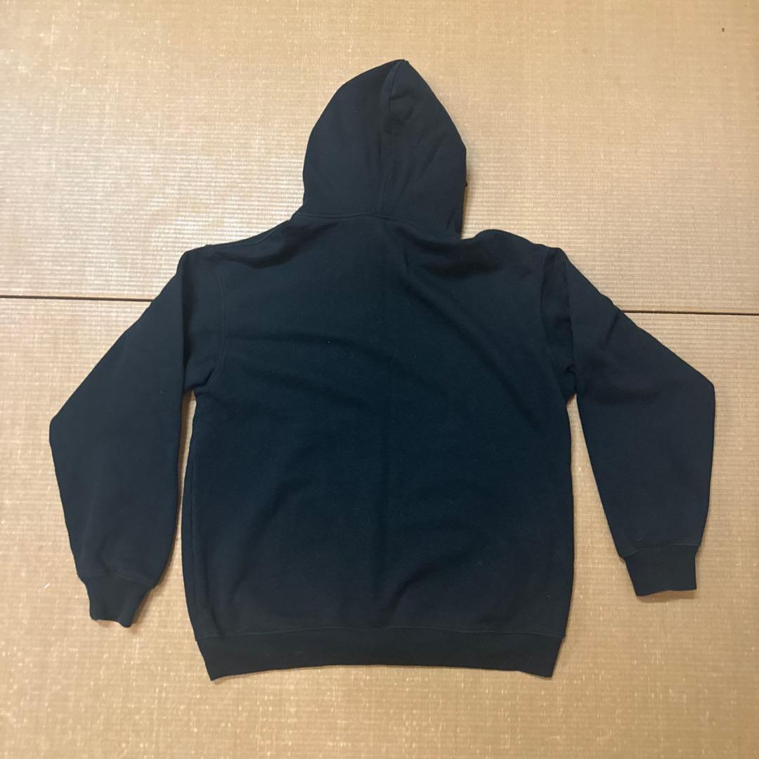 Dime ブラック　パーカー M 裏起毛　刺繍ロゴ