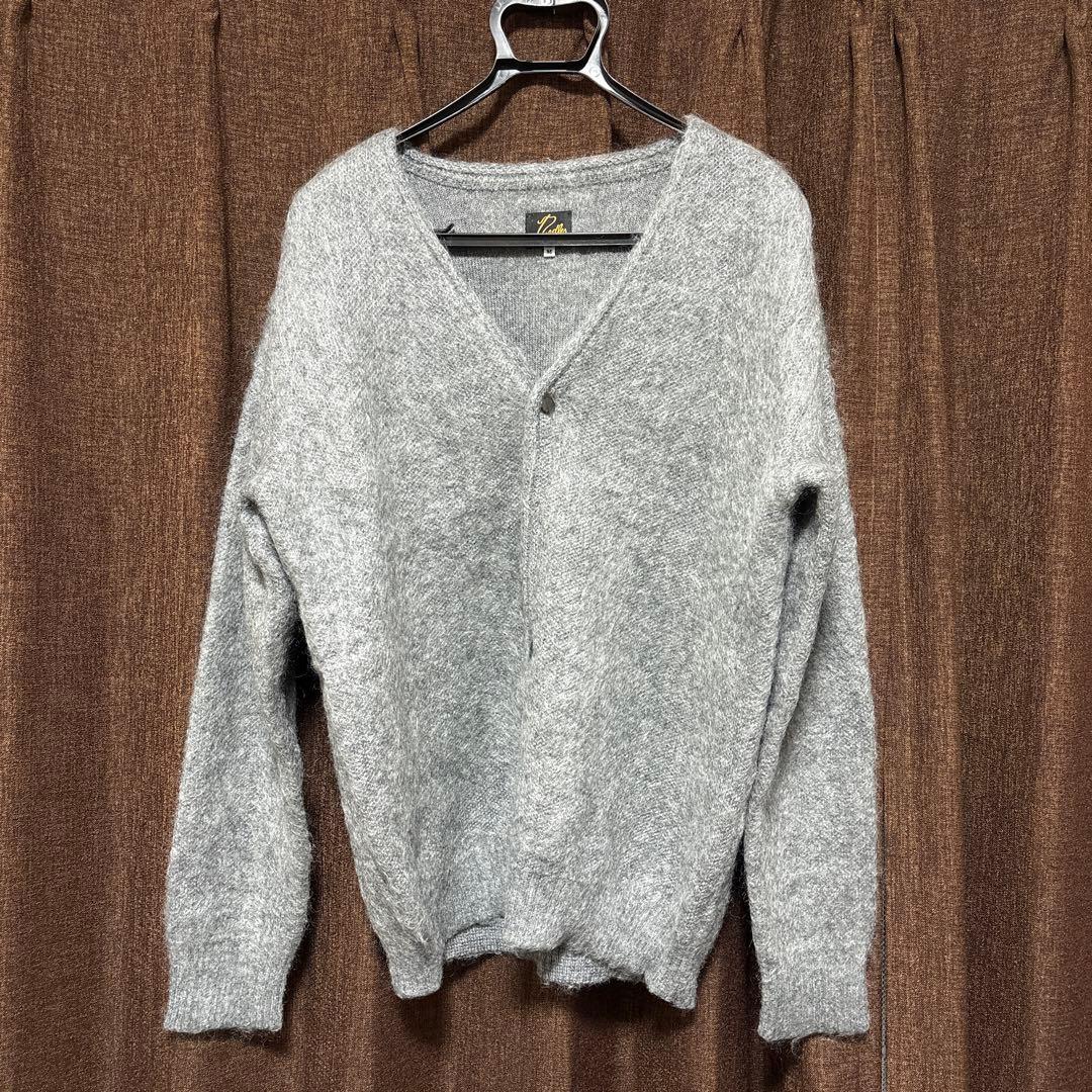 ニードルス　グレーモヘアカーディガン