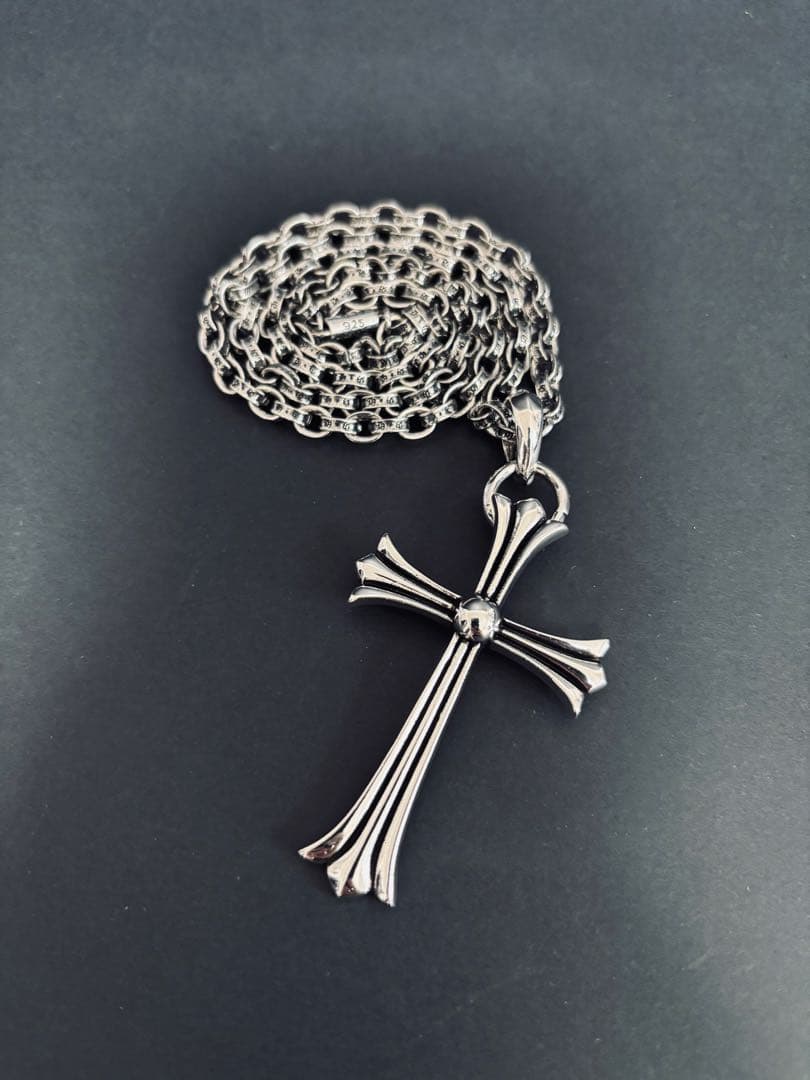 ネックレス ラージクロス ペーパーチェーン シルバー925