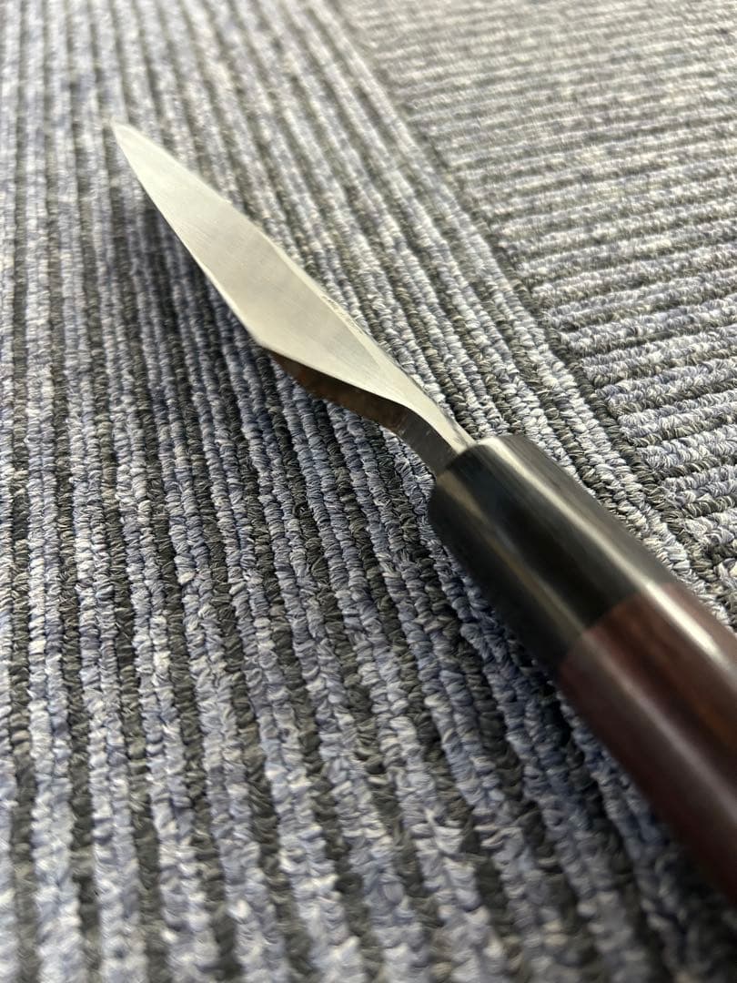 仙助 出刃包丁 120mm 紫檀丸柄 安来鋼青紙２号 越前打刃物 和包丁 ①