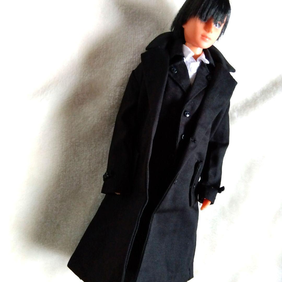 ジェニーボーイフレンド リカちゃんパパに 黒いコートのセット スーツ