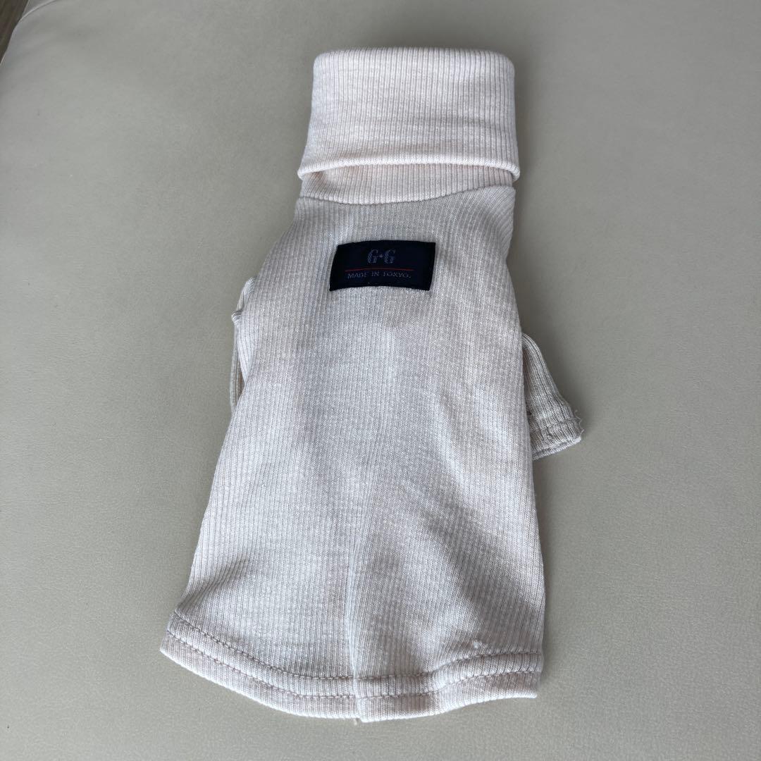 G.G. 犬服 クリーム色 リブ編み