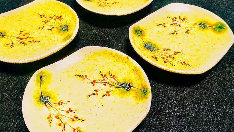 黄瀬戸　豆皿　5枚セット