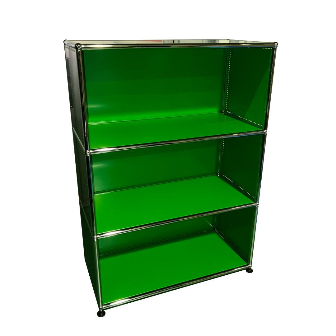 【美品】USMハラー　キャビネット 1列3段 緑