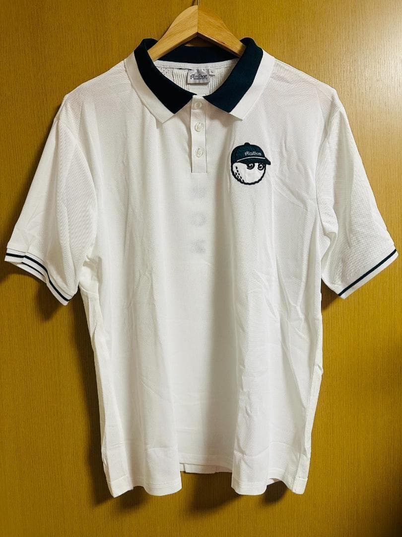 マルボンゴルフ ポロシャツ malbon golf メンズ シャツ 白色XXL