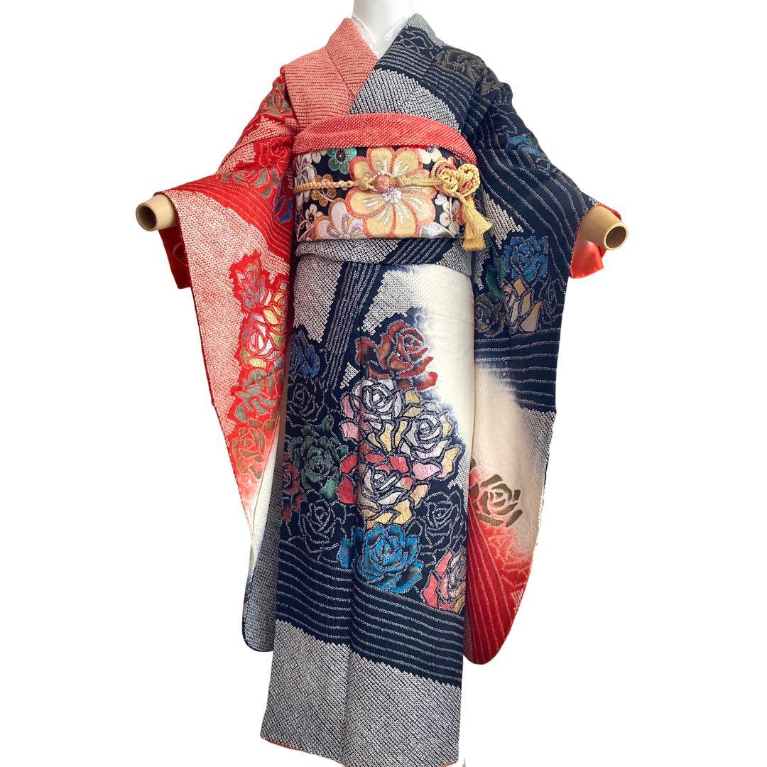 ★yajiyaji ★™️ 振袖　4点セット‼️絞りお振袖セット‼️NO60