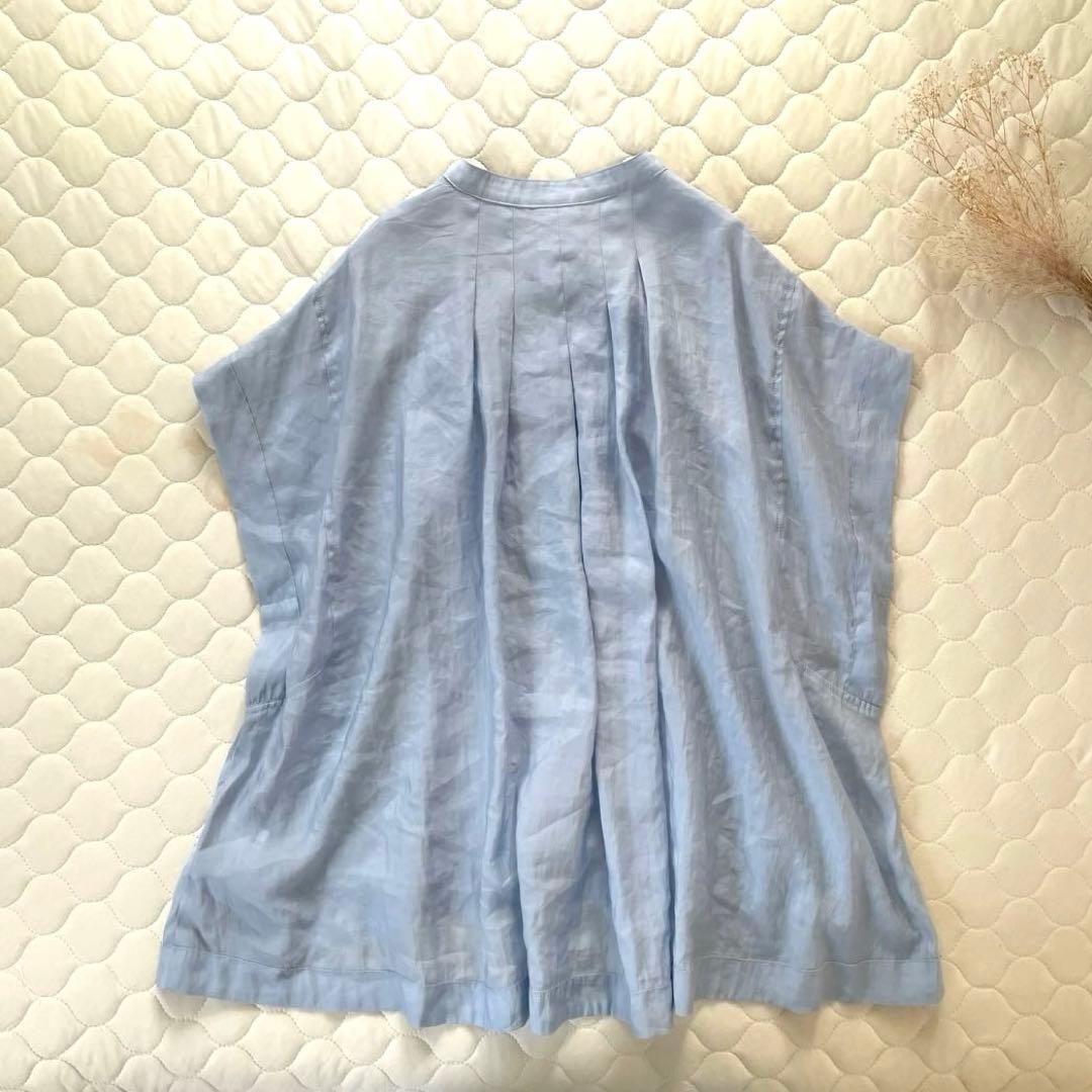 【美品】BEARDSLEY パール釦フレンチブラウス　半袖