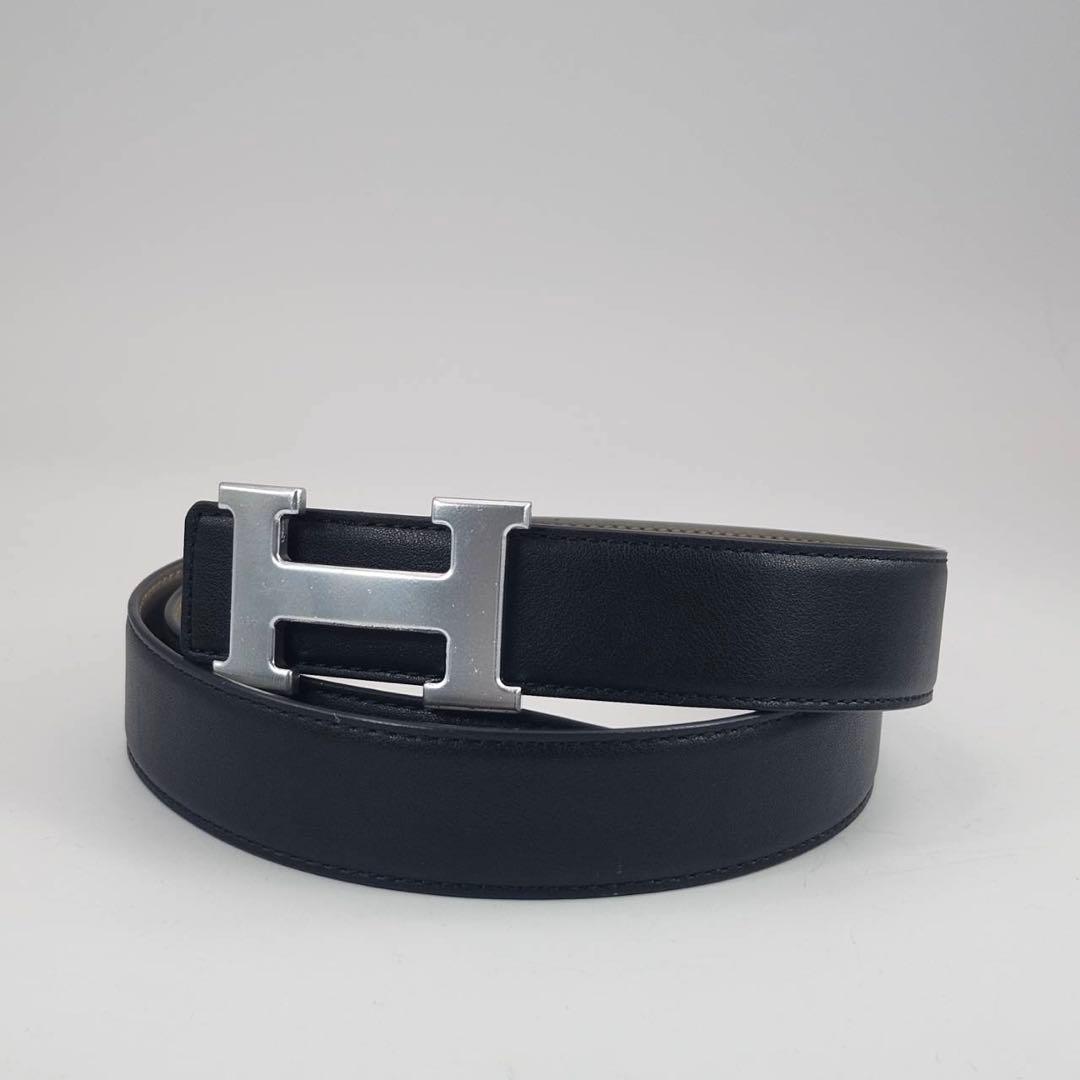 新品ベルト　エルメス　Hロゴ　コンスタンス　シルバー　Hバックル　レザー