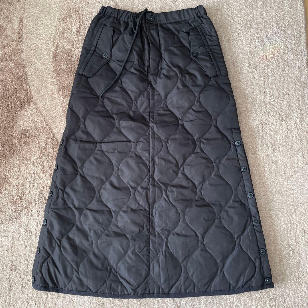 TAION/タイオン　MILTARY DOWN SK/ミリタリーダウンスカート黒