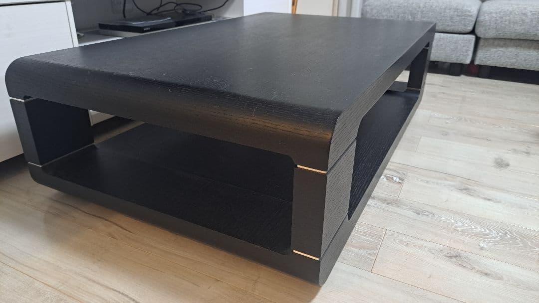 アルモニア　ローテーブル ブラック120cm x 70cm