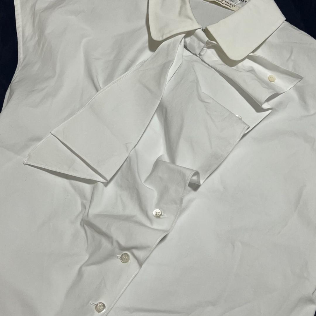 クリスチャンディオール ボウタイ アシンメトリー 変形 シャツ フレンチスリーブ