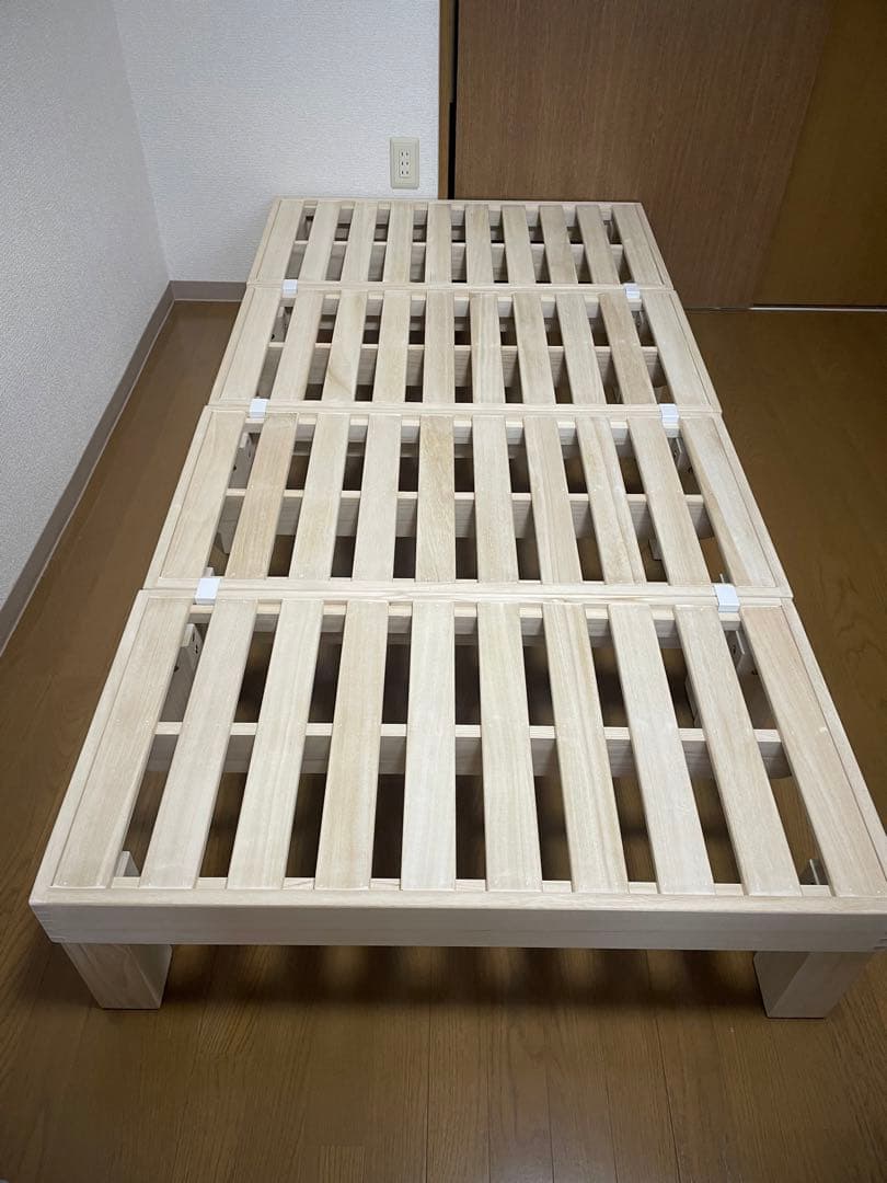値下げ　カインズ　分割式すのこベッド　桐　シングル