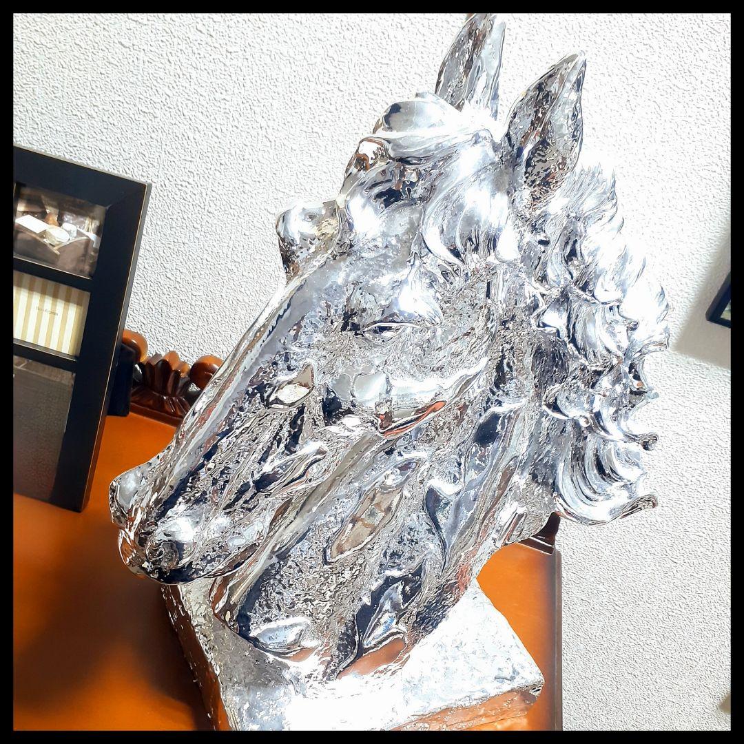 輸入雑貨　イタリアンクラッシック　『シルバーホース』　オーナメント　エレガント