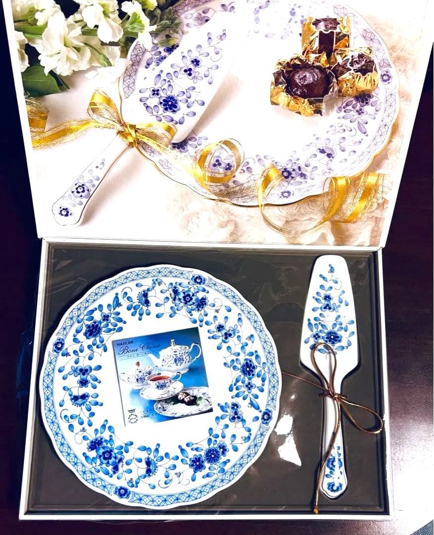 NARUMI ナルミ　ボーンチャイナ　タルトプレート　サーバー付き　未開封