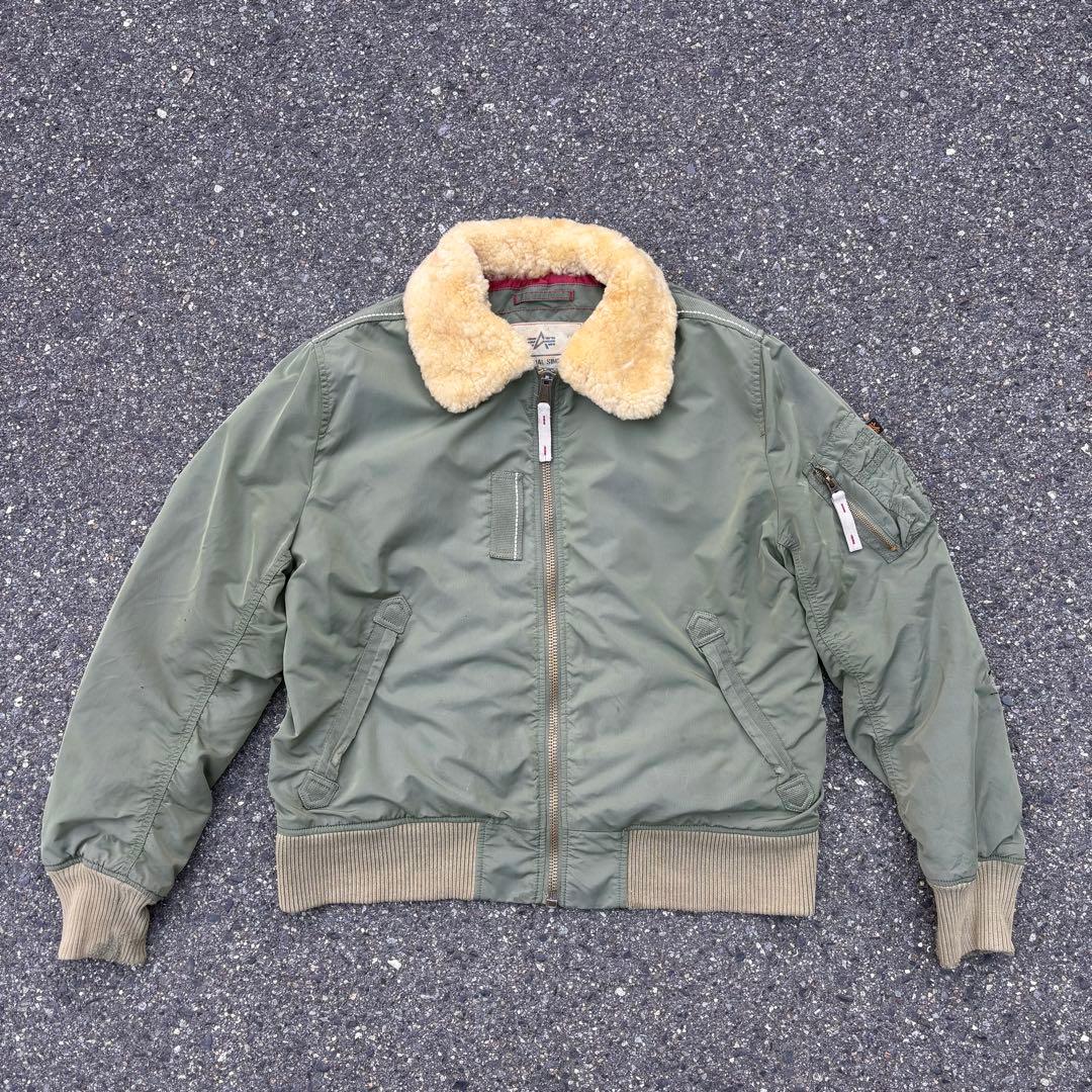 チ*イ様 00s ALPHA B-15D MA-1 フライトジャケット ボア襟