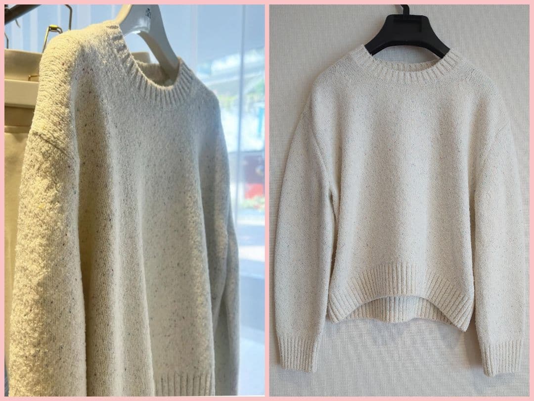 DRAWER ドゥロワー/2024SS ウールシルク　クルーネックニット