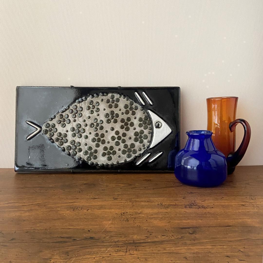 ◇極希少◇ Sylvia Leuchovius シルヴィア ビンテージ 陶板 魚