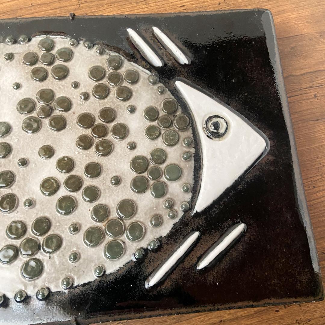 ◇極希少◇ Sylvia Leuchovius シルヴィア ビンテージ 陶板 魚