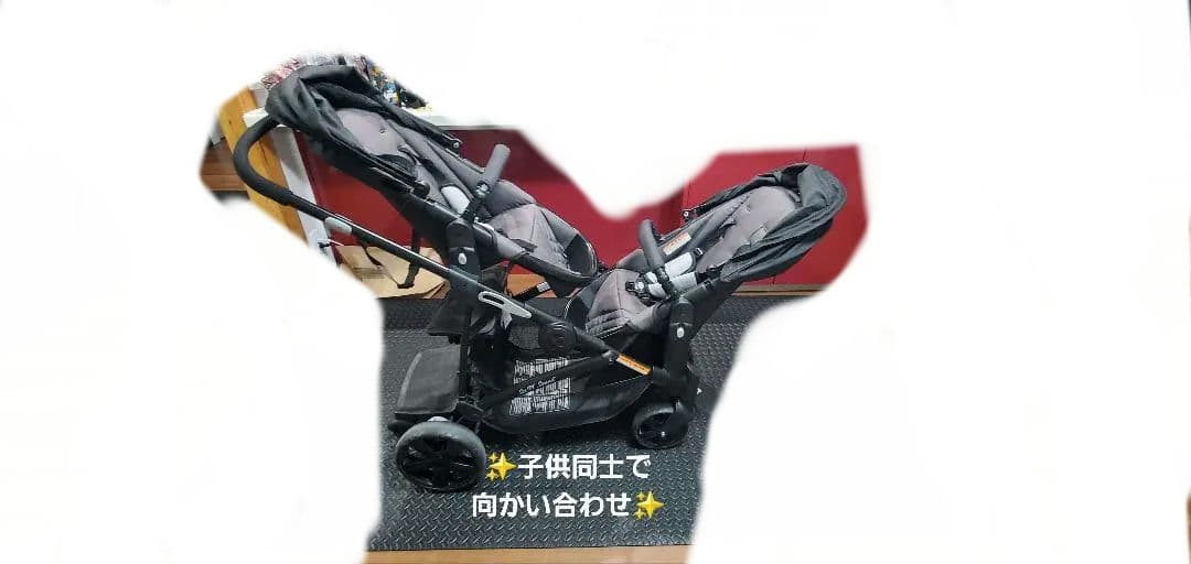 2人用ベビーカー ブラック