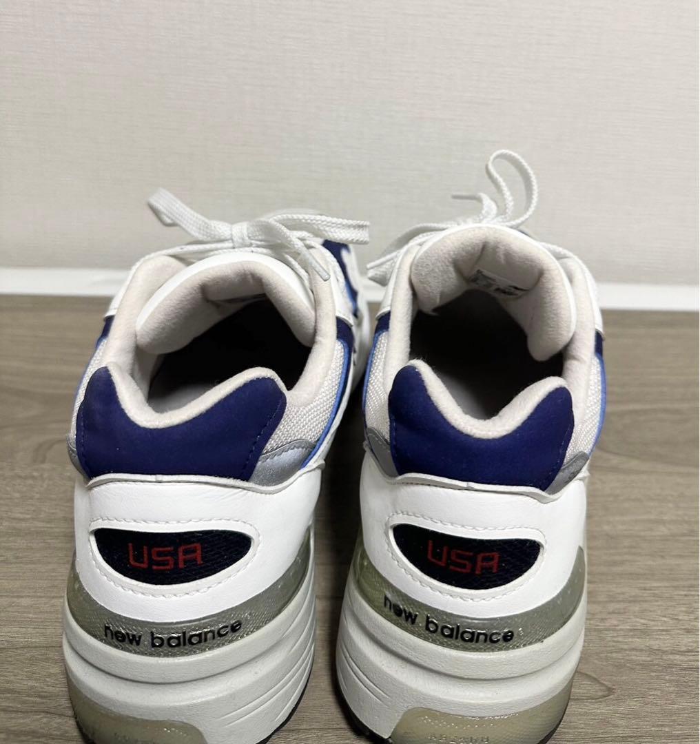 靴 New Balance 992 Made in USA \"White Navy\"