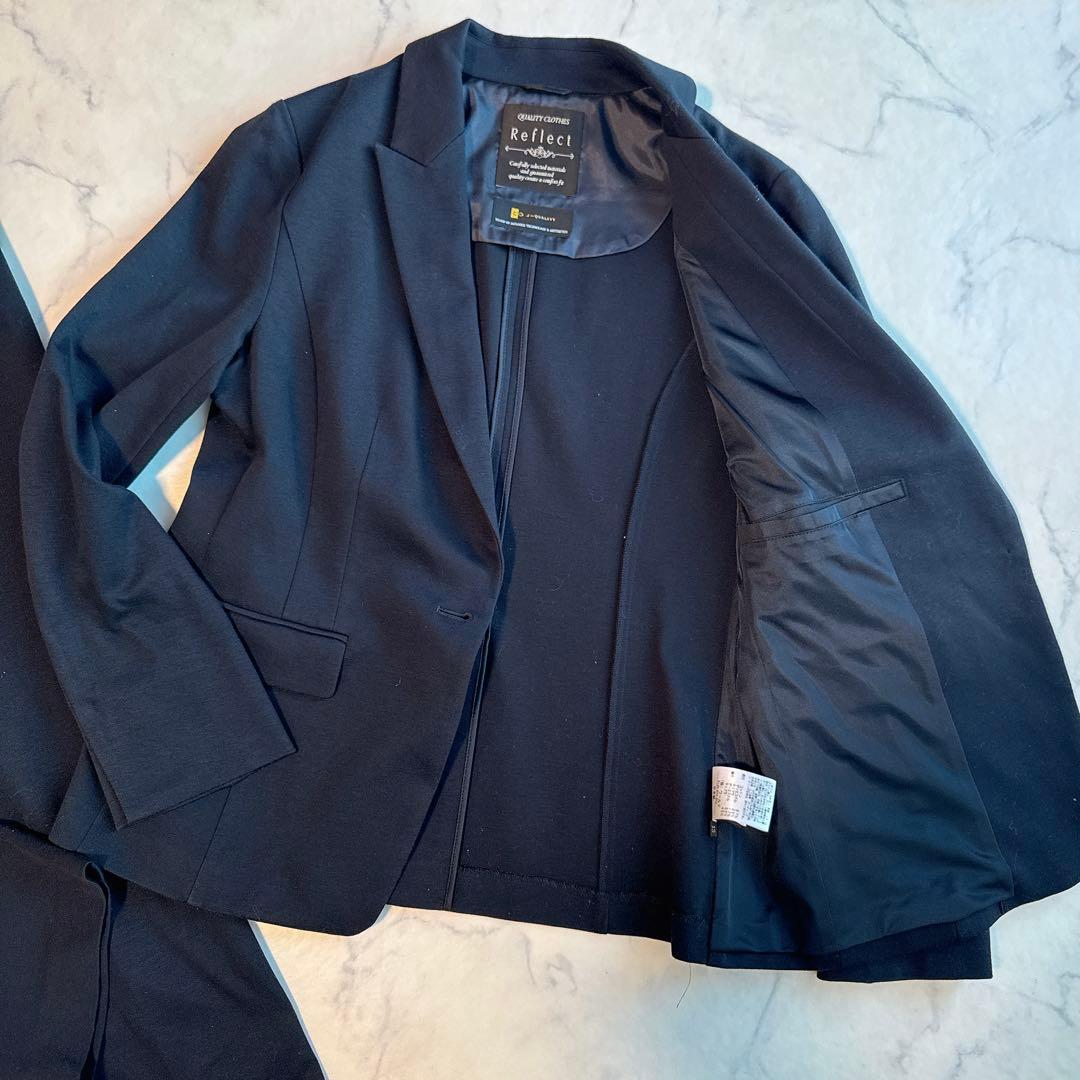 【大きいサイズ】リフレクト　匠ジャケット　パンツ　セットアップ　スーツ　黒