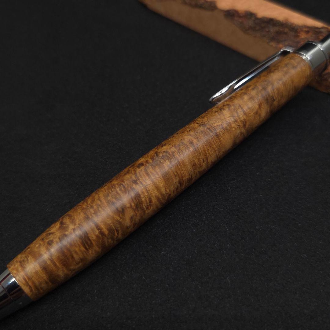 No.35ハンドメイド木軸シャーペンアンボイナバール