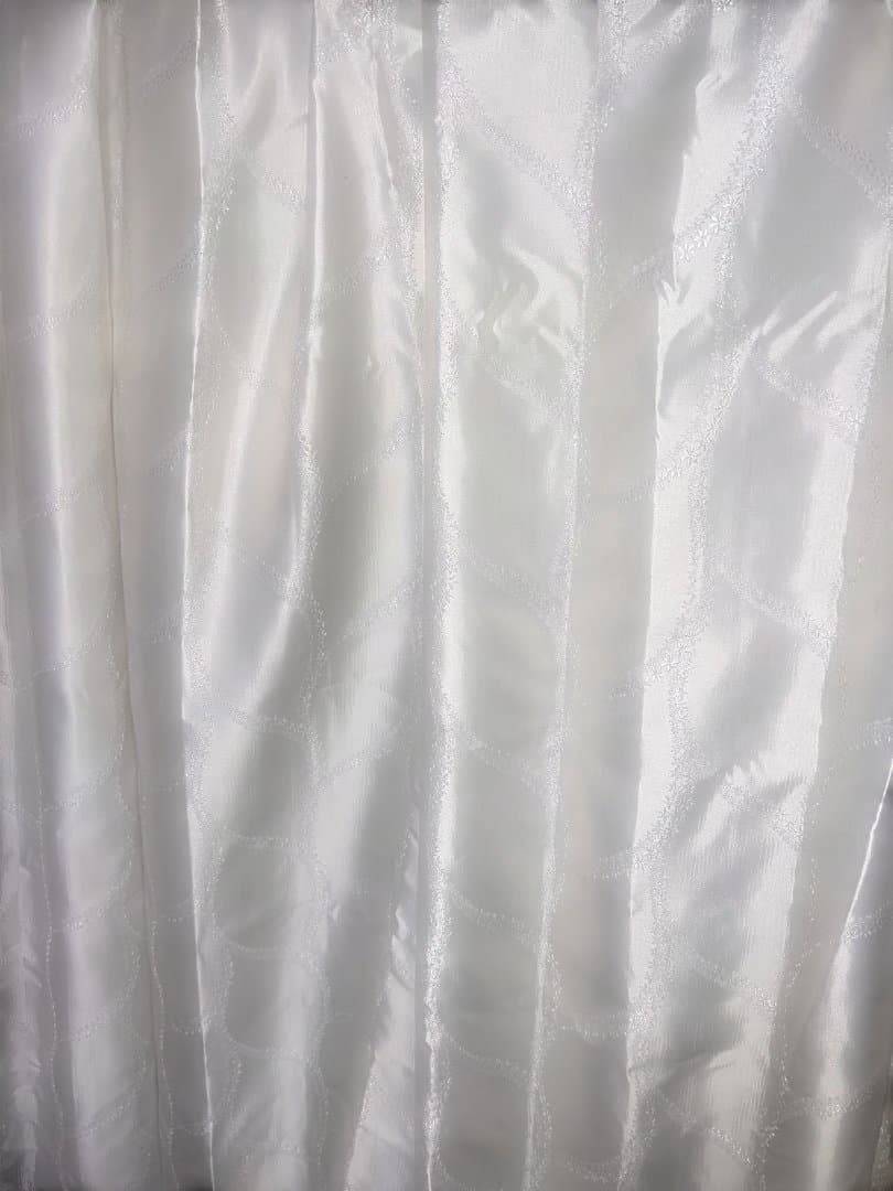 55 ホワイトカーテン 173x191 cm 2枚セット