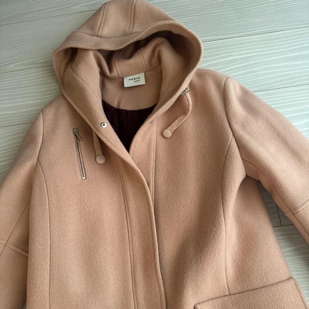 【連休限定価格】AKRIS PUNTO フード付き✨中綿コート✨ピンクカラー