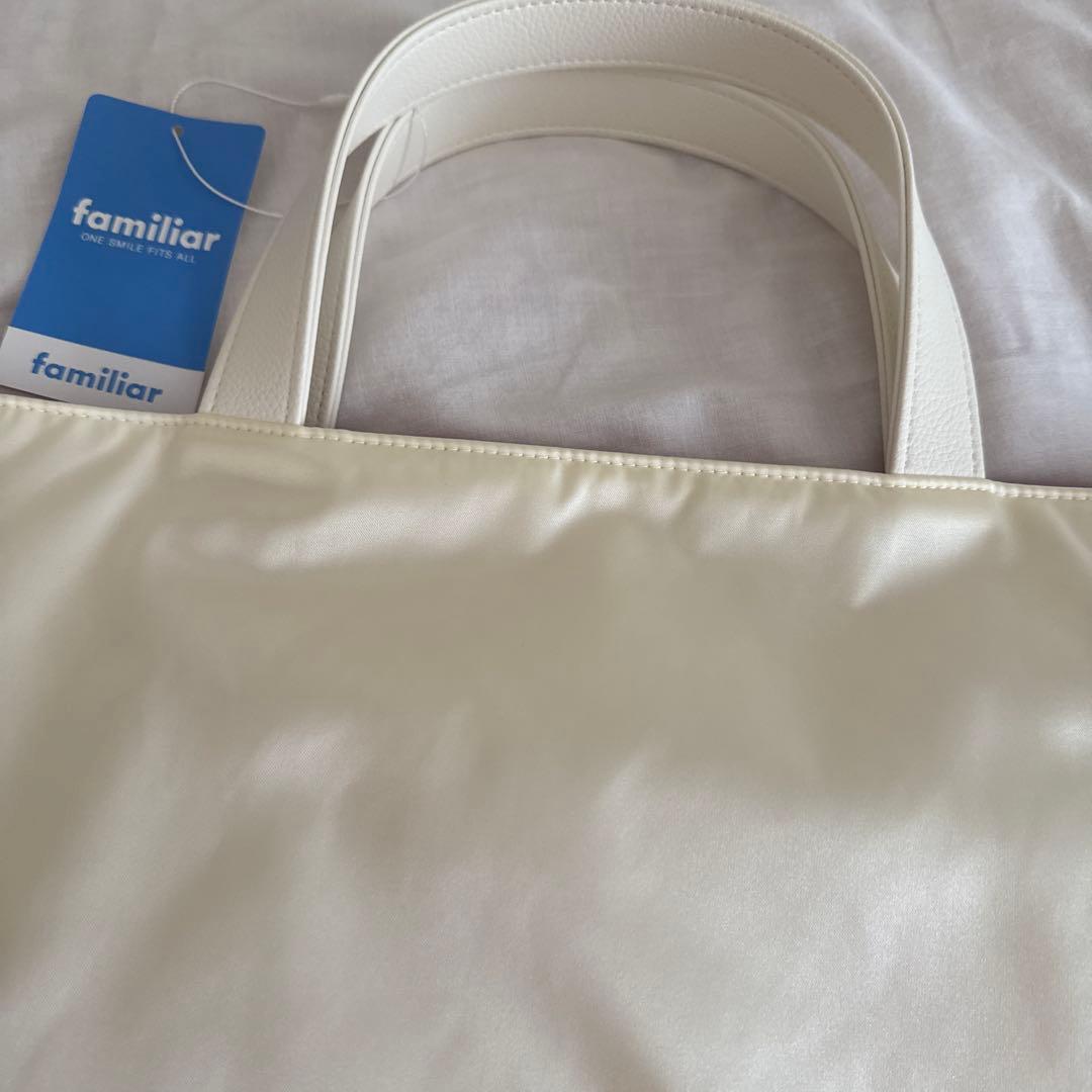 【新品未使用タグ付き】ファミリア✖️bibiy レッスンバッグ　赤系チェック