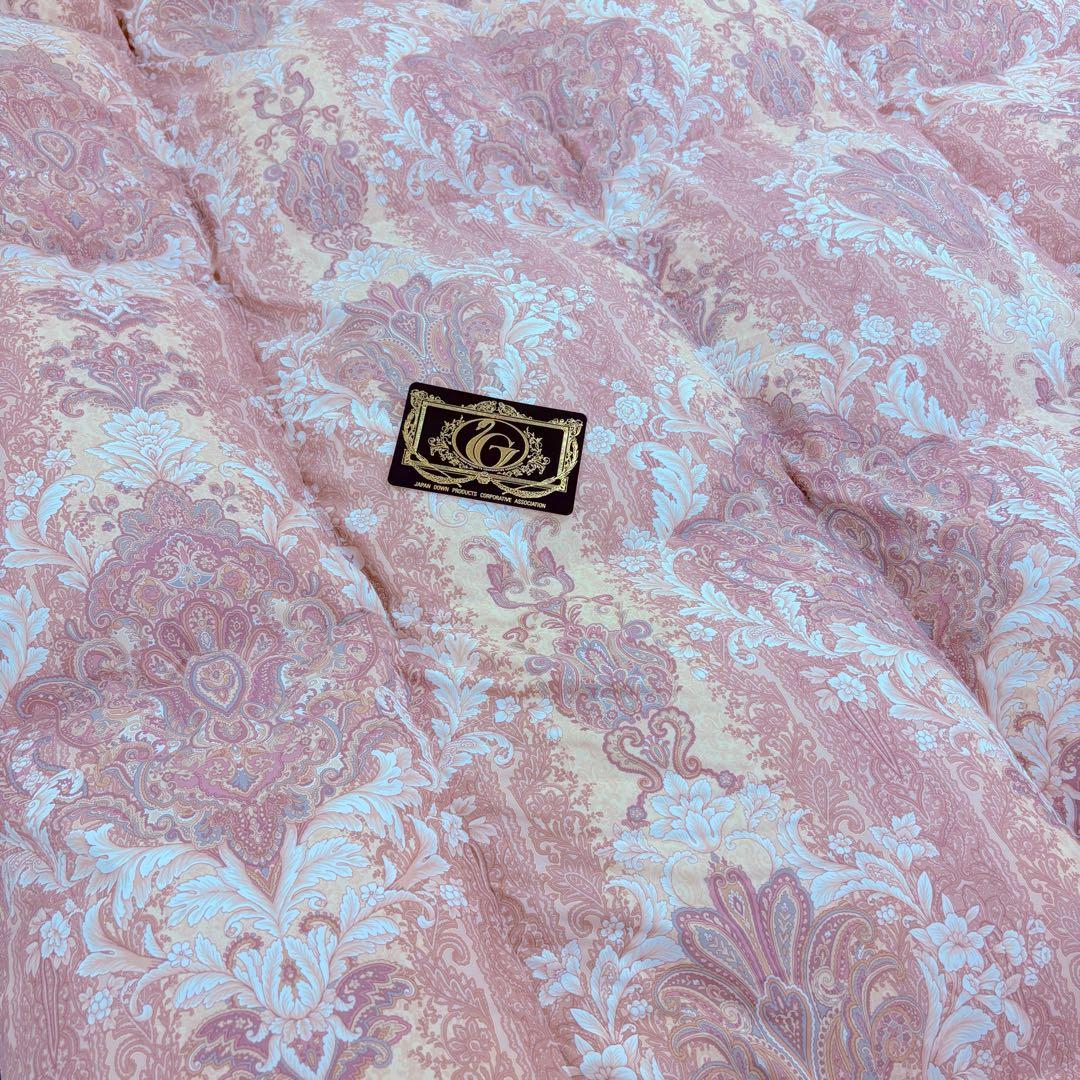 羽毛布団 シングル ポーランド ホワイトマザーグース CH92103 ピンク