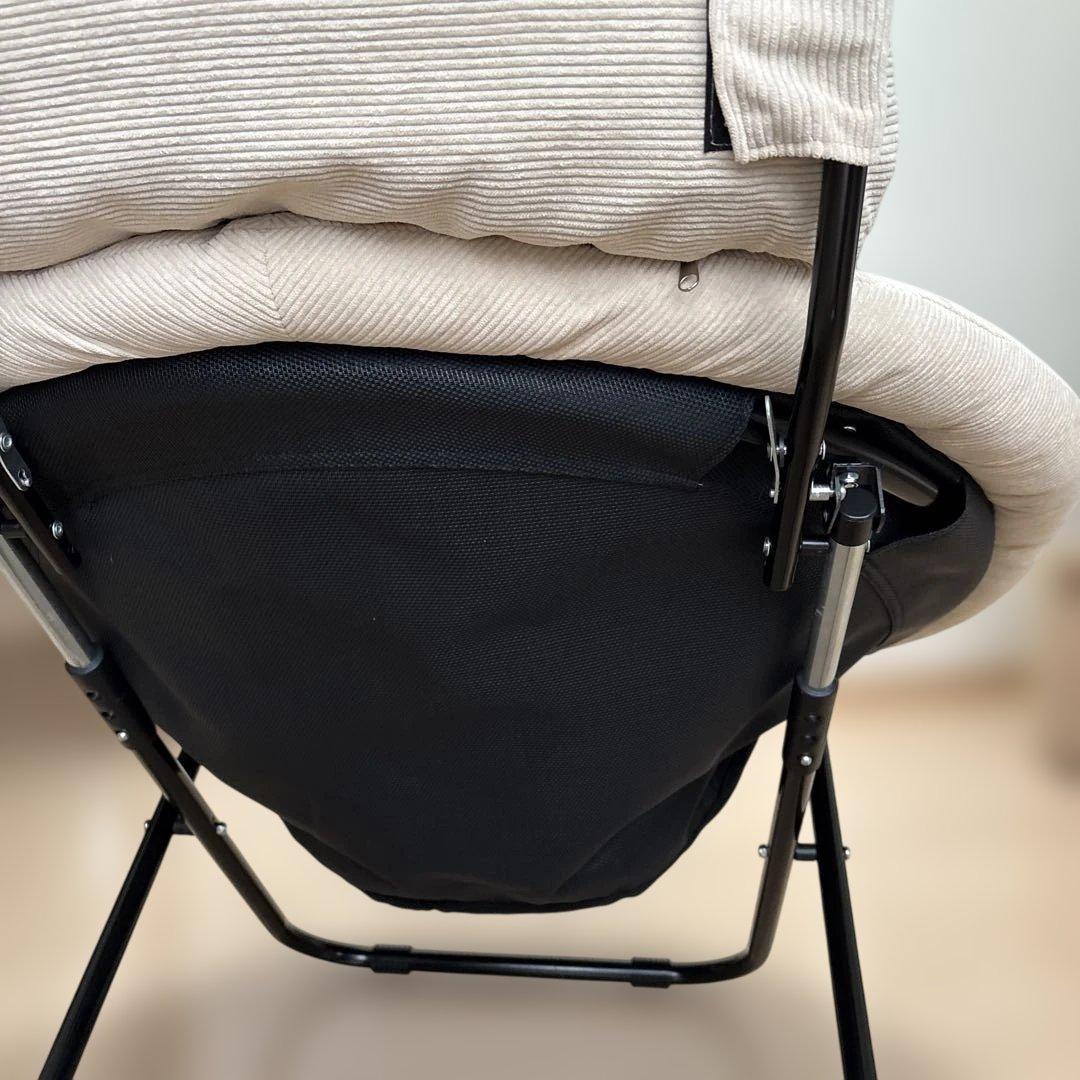 ひなたライフComoresun2wayフォールディングチェアベージュコーデュロイ