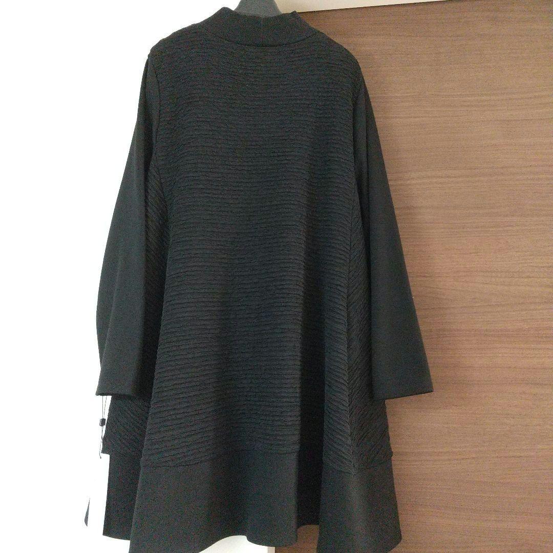 今季 新品 未使用 ワンピースブラック 黒 フレア ゆったり 長袖 F l ll