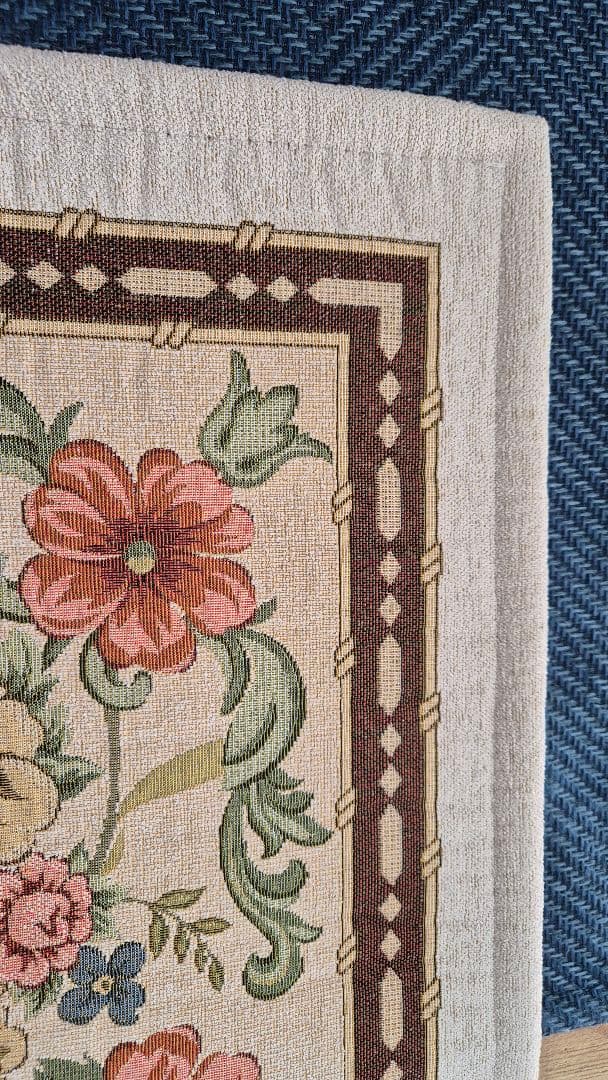 [値下]アンティークフラワー ジャカード ラグ 230×170cm／高密度織り
