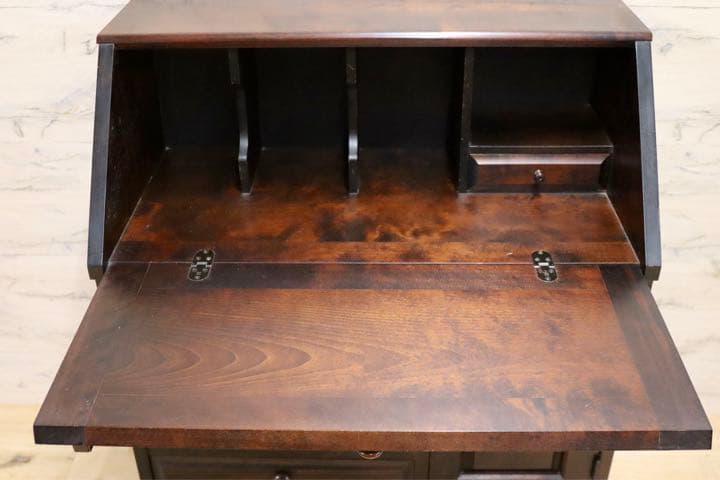 GMFK632○北海道民芸家具 ライティングビューロー デスク 学習机 書斎机