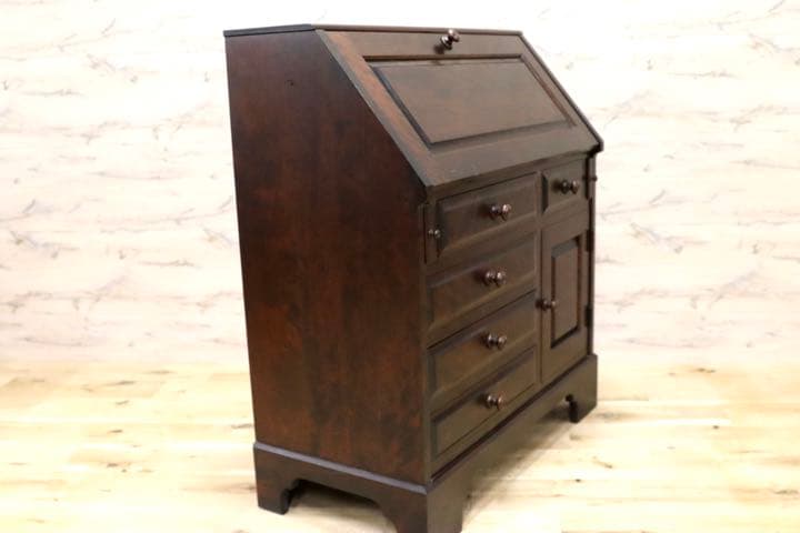 GMFK632○北海道民芸家具 ライティングビューロー デスク 学習机 書斎机