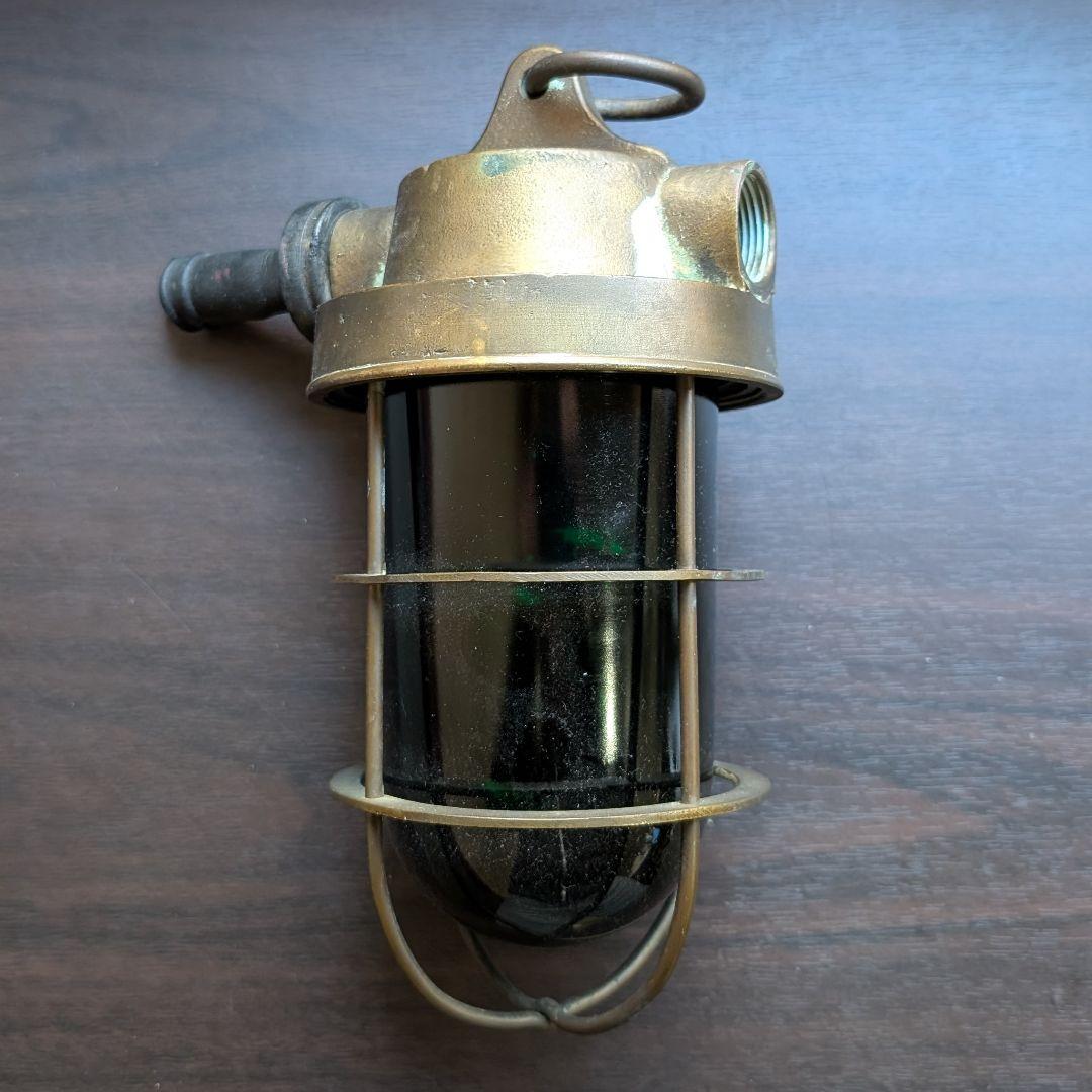 ​【希少】船舶位置灯 グリーン ヴィンテージ 日本船舶用灯 船舶電装 真鍮製