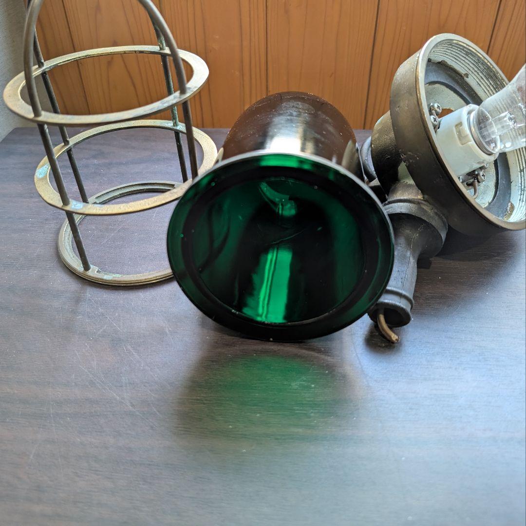 ​【希少】船舶位置灯 グリーン ヴィンテージ 日本船舶用灯 船舶電装 真鍮製