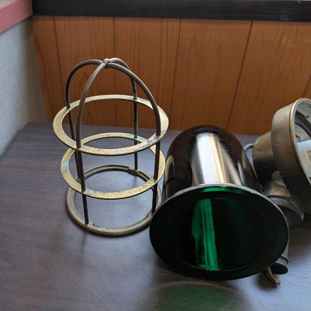 ​【希少】船舶位置灯 グリーン ヴィンテージ 日本船舶用灯 船舶電装 真鍮製