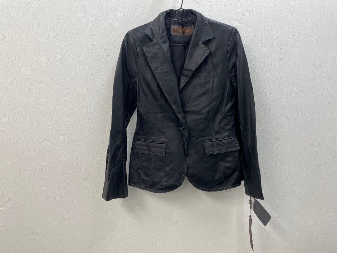 Mimi【新品未使用】BALMAIN バルマン レザージャケット 羊革 レ