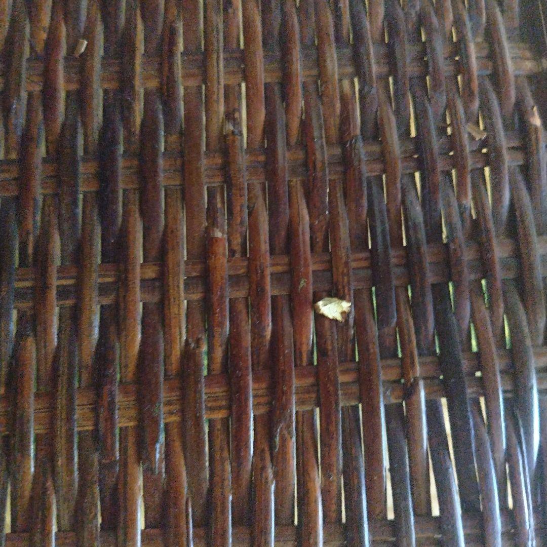 ガラス天板ラタンテーブル 長方形