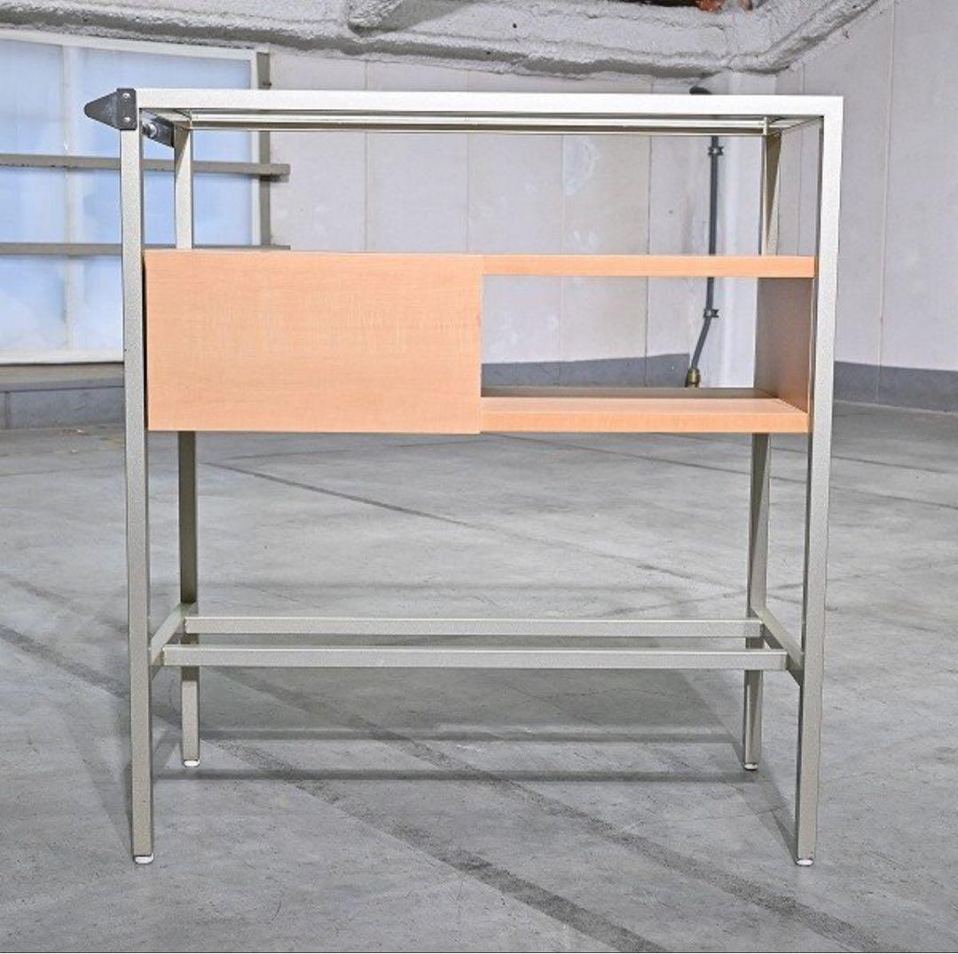 ★ 北欧スタイル ガラストップ シェルフ キャビネット コンソール 収納家具