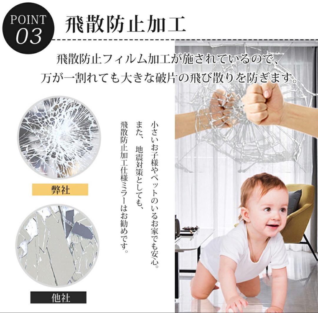 【美品】スタンドミラー 全身鏡 ウェーブミラー　180cm