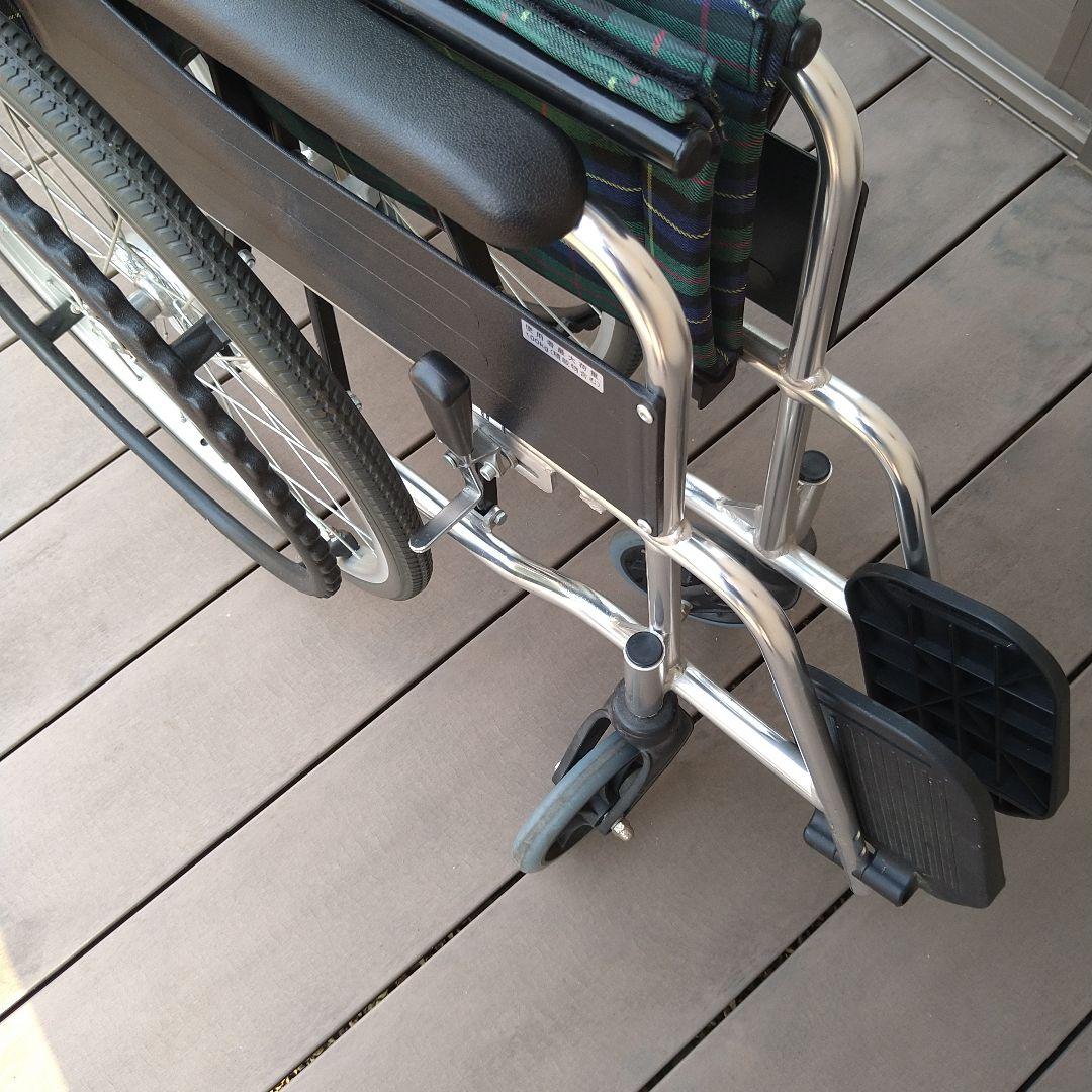 マキテック 自走用車椅子 チェック柄