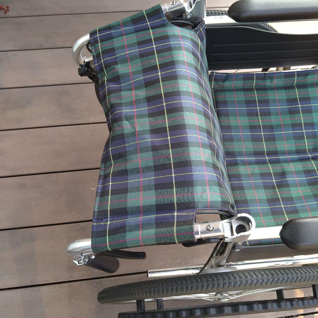 マキテック 自走用車椅子 チェック柄