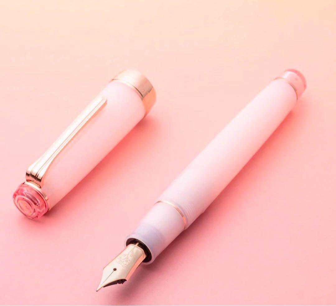 新品未使用 久保桜ブルームピンク 万年筆 中細 MF