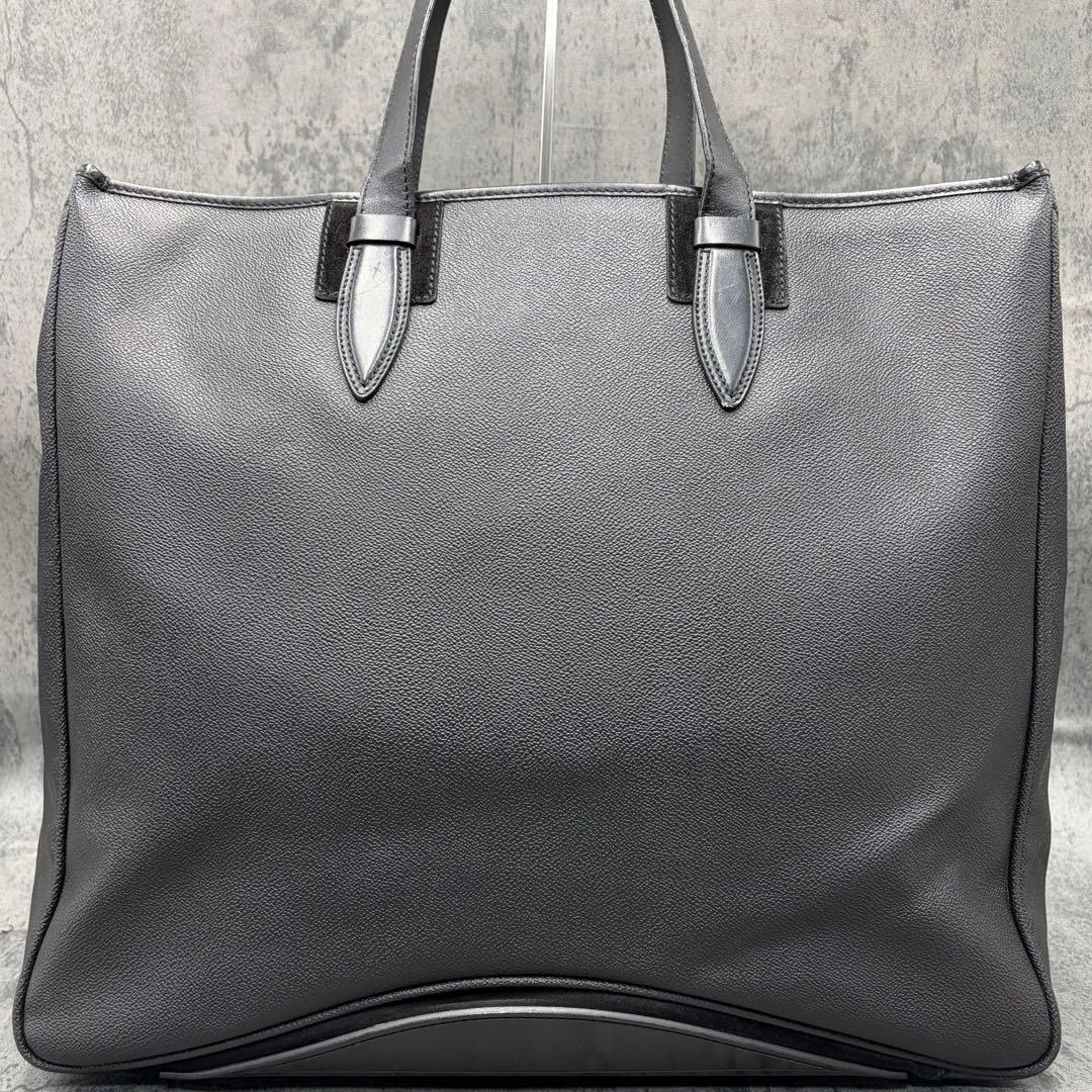 美品 フェラガモ トートバッグ 肩掛け オールレザー ビジネスバッグ 黒 メンズ