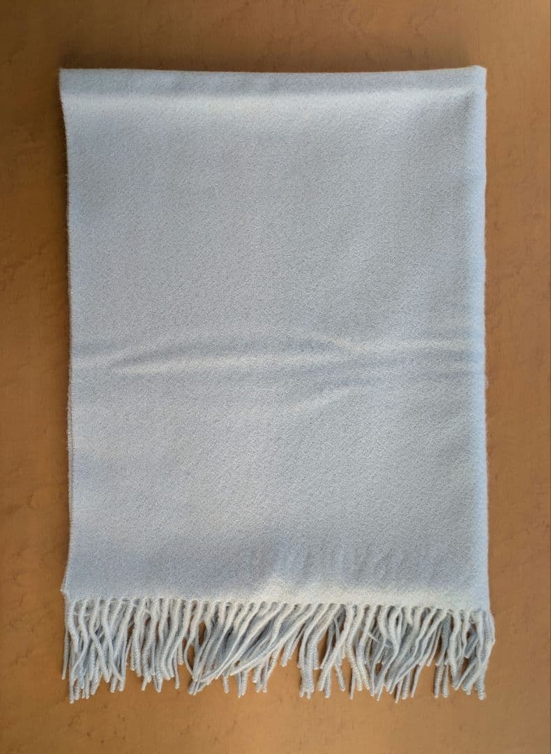 NOBLE ノーブル ストール カシミヤ100 サックスブルー