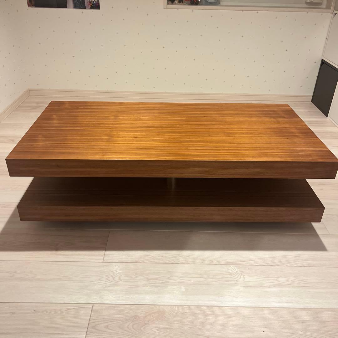 シンプルモダンなセンターテーブル ウォールナット突板 リビングテーブル