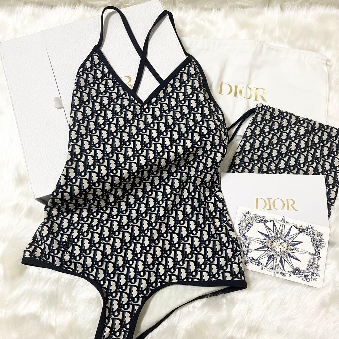 【美品】【箱、保存袋付】Dior オブリーク ワンピース スイムウェア 水着